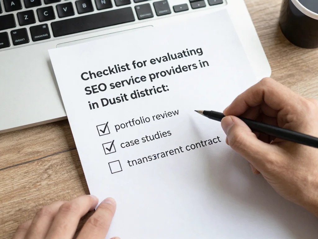 วิธีประเมินผู้ให้บริการรับทำ SEO เขตดุสิต: Checklist การตรวจผลงาน, กรณีศึกษา, และสัญญางานโปร่งใส
