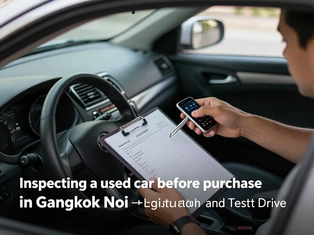 วิธีตรวจสภาพรถมือสองก่อนซื้อในบางกอกน้อย — เช็ครายการสำคัญ เอกสาร ทะเบียน และการทดลองขับ