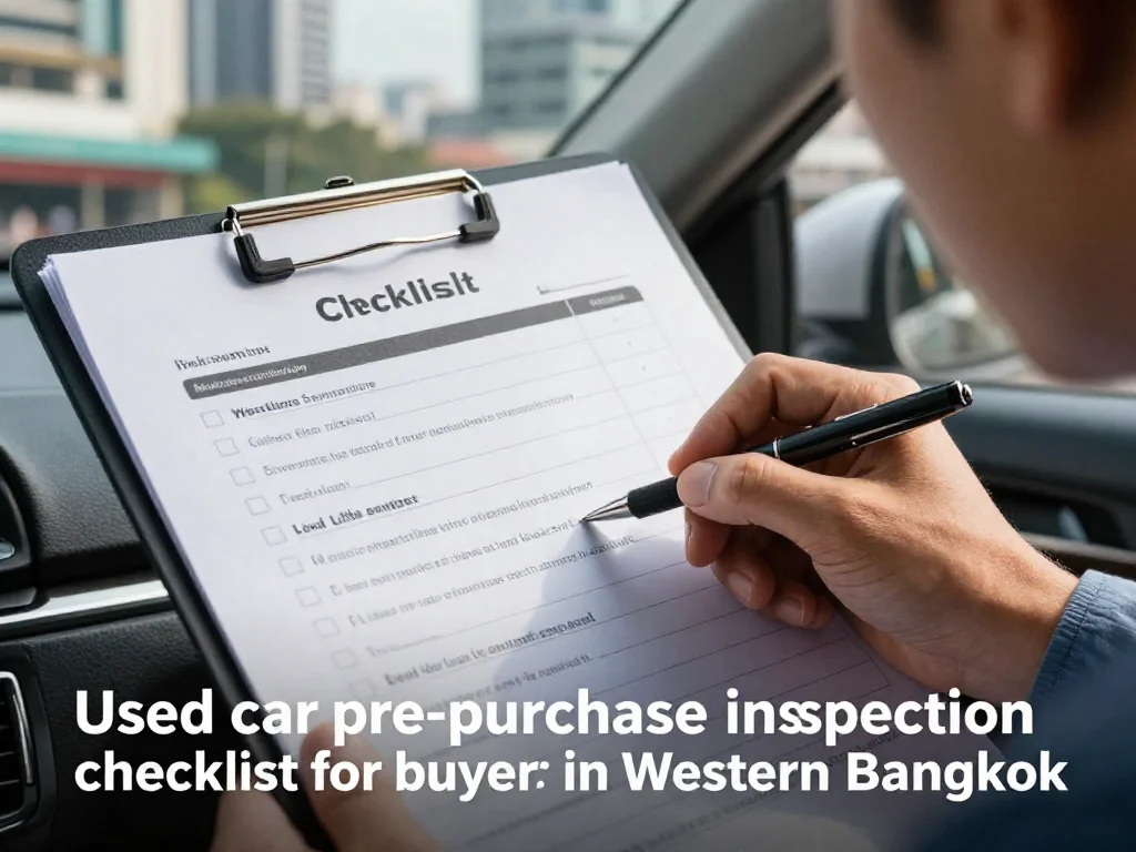 วิธีตรวจสภาพรถมือสองก่อนตัดสินใจซื้อ — รายการตรวจเช็ก (checklist) สำหรับผู้ซื้อในพื้นที่กรุงเทพตะวันตก