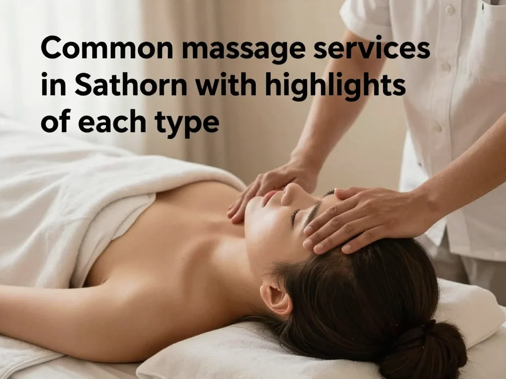 บริการนวดที่พบบ่อยในสาทร พร้อมจุดเด่นของแต่ละแบบ