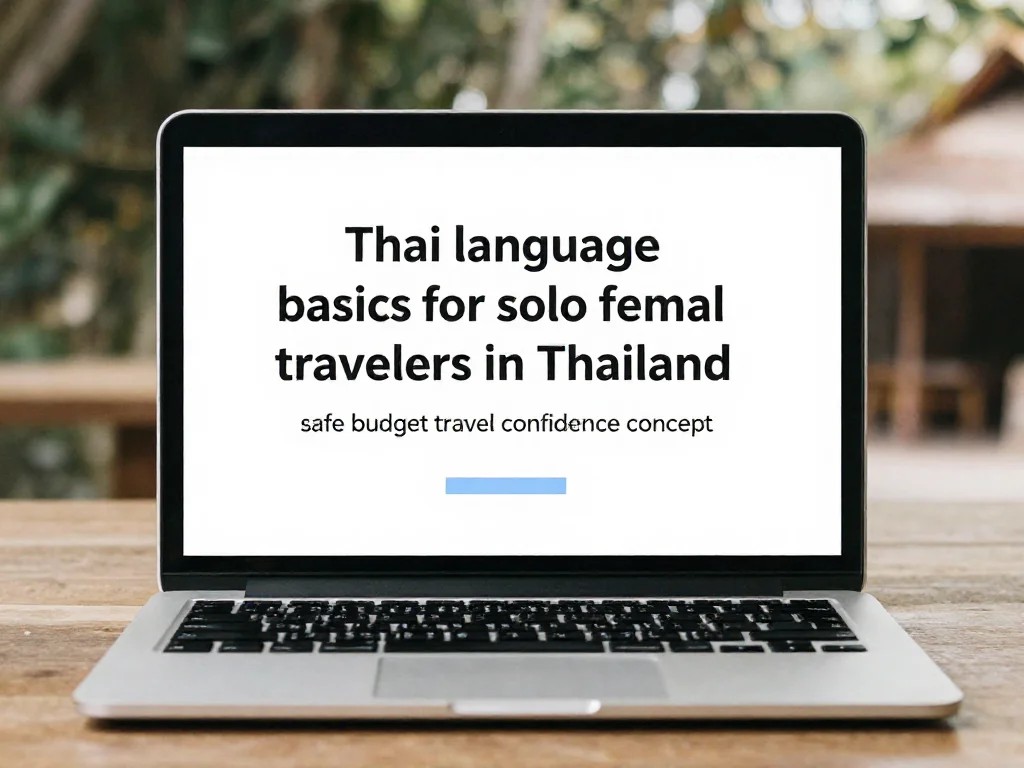 Thai Language Basics for Solo Female Travelers in Thailand: Stay Safe, Save Money, and Travel with Confidence