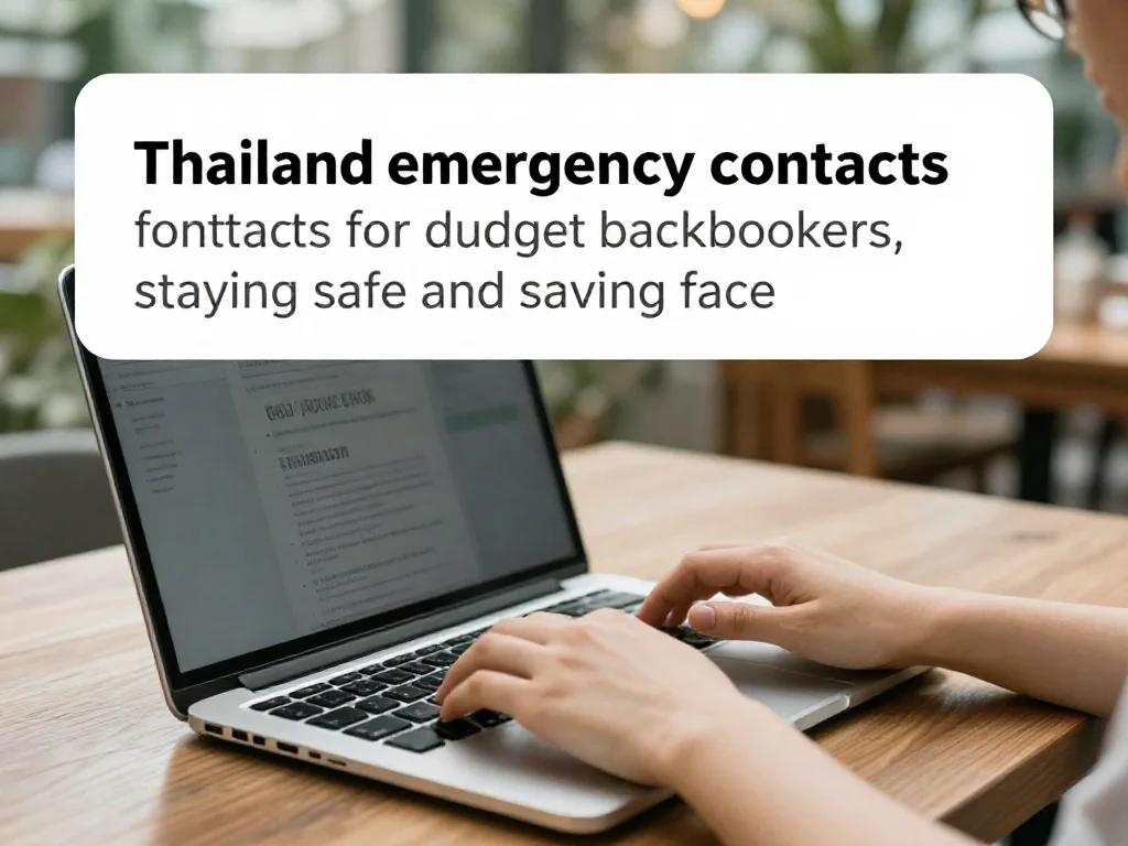 Thailand Emergency Contacts for Budget Backpackers: How to Stay Safe and Save Face Thailand Emergency Contacts for Budget Backpackers: How to Stay Safe and Save Face