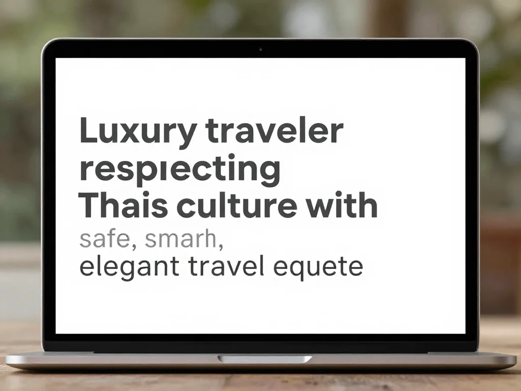 Cultural Etiquette in Thailand: A Luxury Traveler’s Guide to Respect, Safety, and Smart Spending